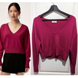 Aritzia Babaton | Ollie cropped merino wool sweater